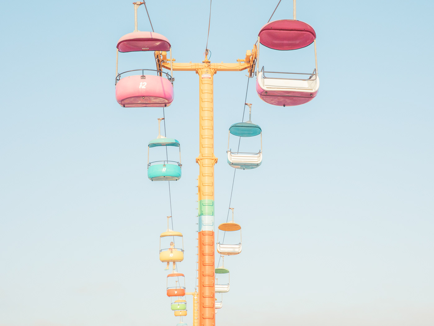 santacruz AMUSEMENT Park California usa beach Sun colors Pastels peoples