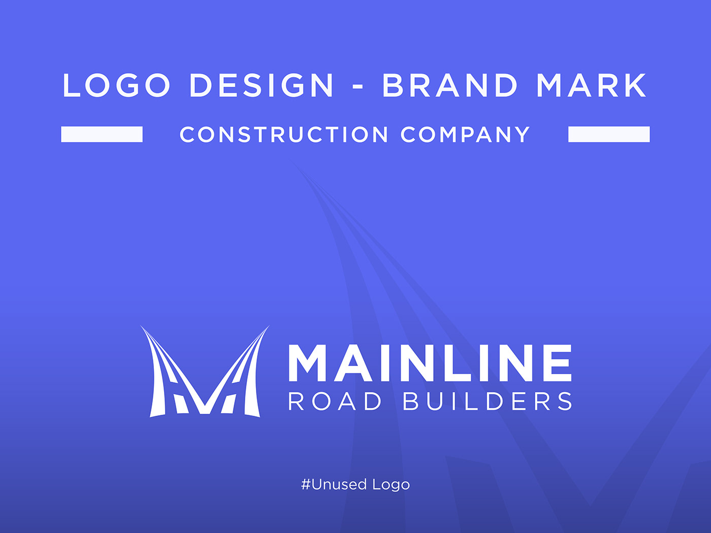 letter m logo Logo Design logos adobe illustrator construction company logo M-shaped road sign logo Mainline logo modern construction logo road construction logo Road sign logo