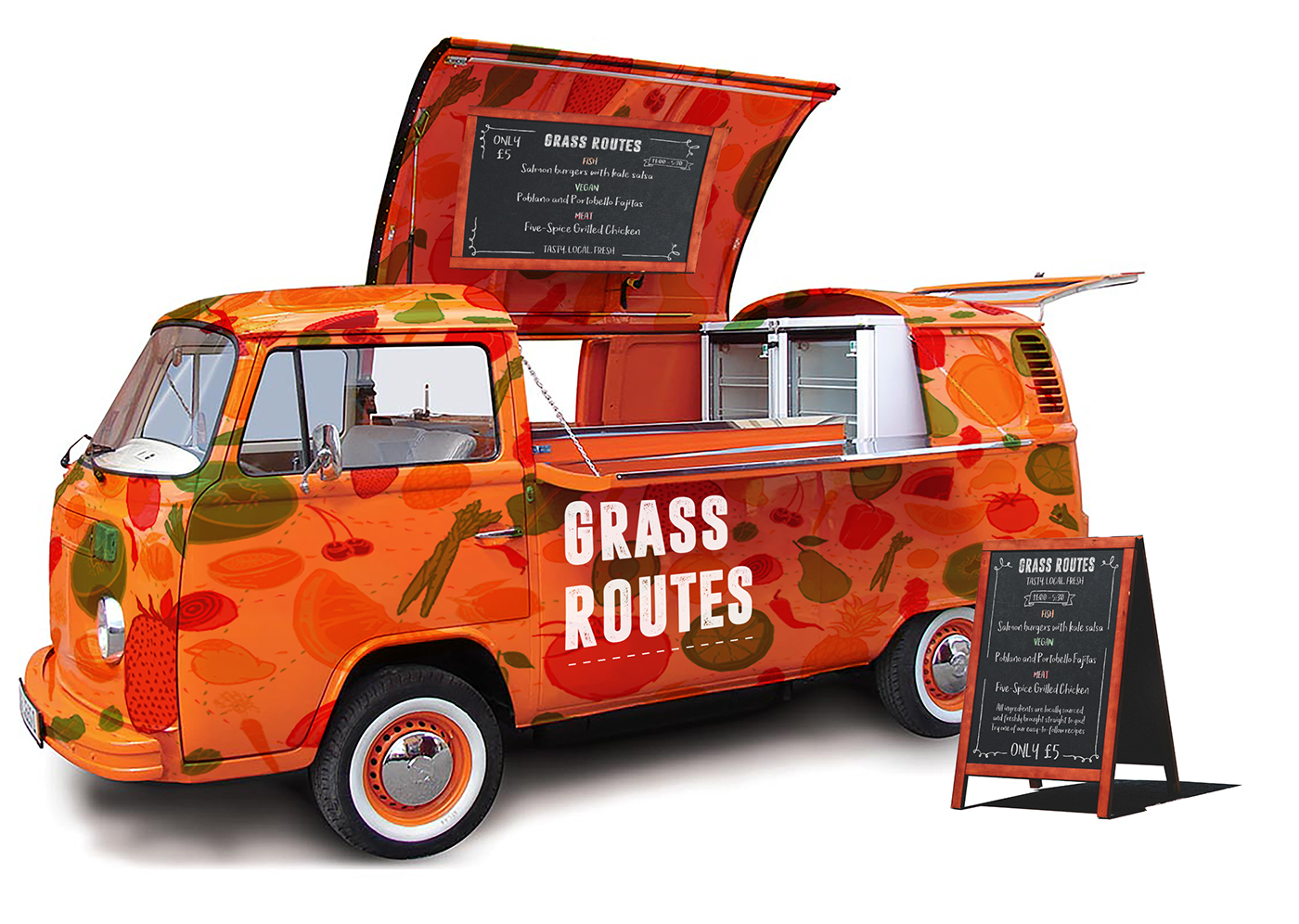 branding  graphic design  ILLUSTRATION  Advertising  copywriting  Colourful  Food truck healthy eating meals local businesses
