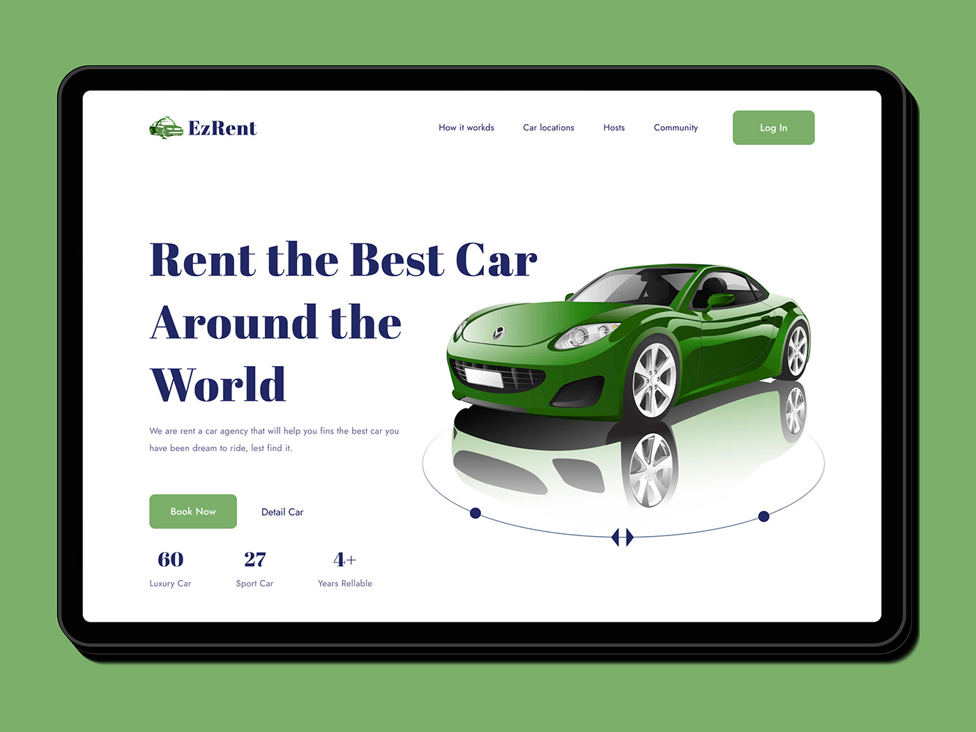 Car Landing Page car landing page CAR SERVICE Website Design Rent Car rental design efatuix eftear