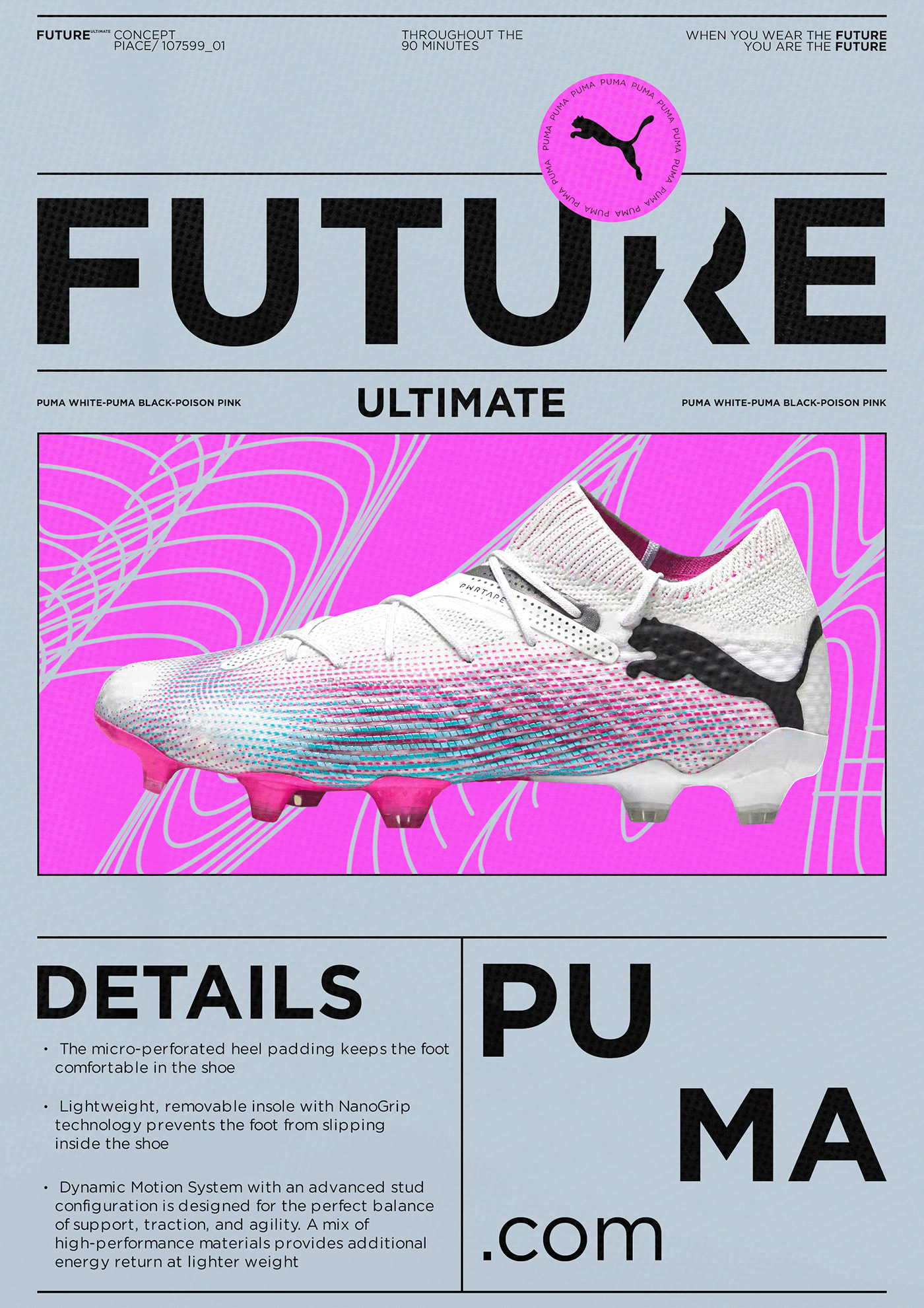 puma posters sports future football Sports Design soccer Soccer Design Social media post blue