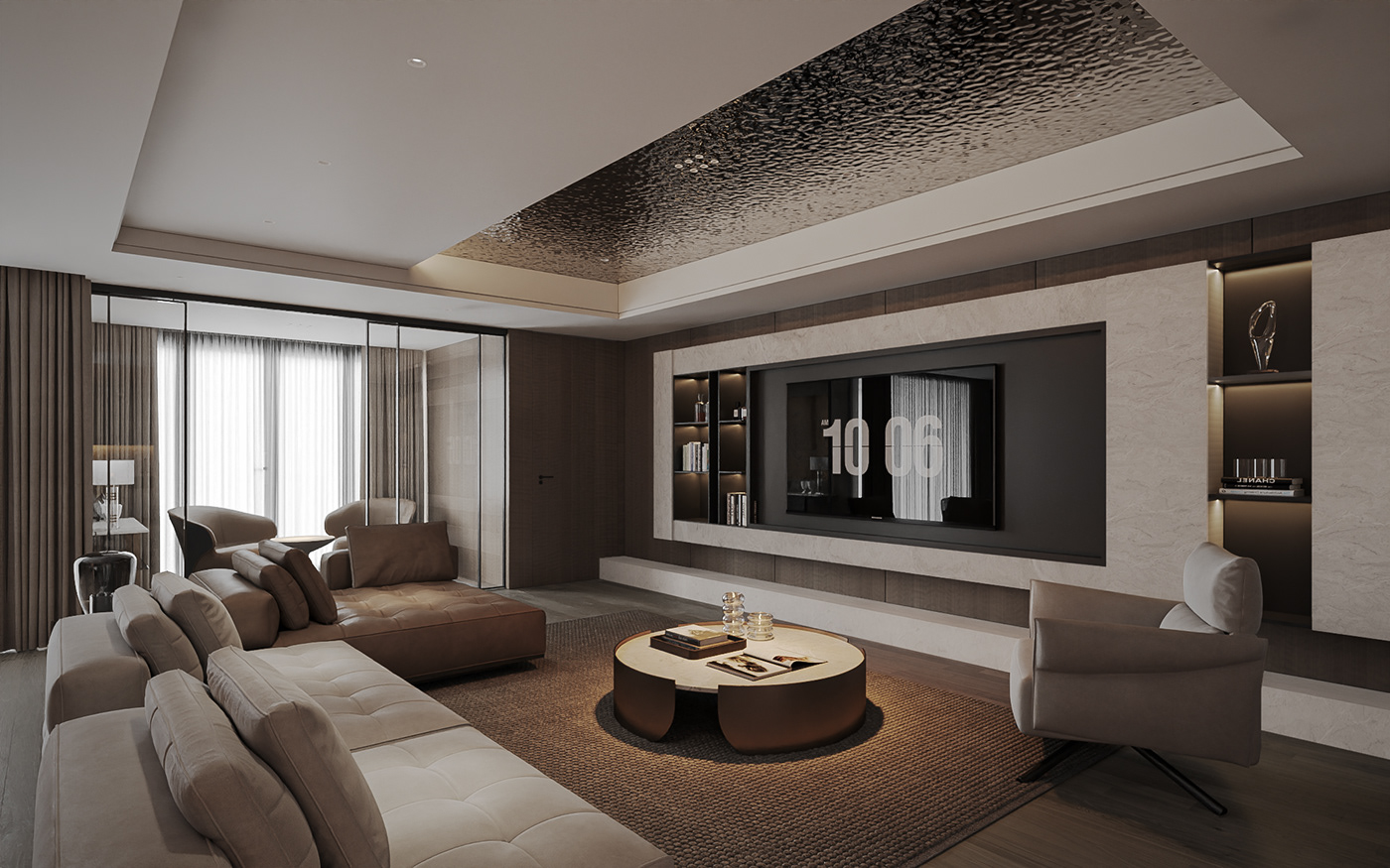 design Render 3D interior design  3ds max modern corona visualization