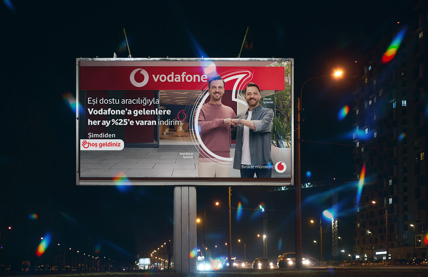 Advertising  vodafone Outdoor photographer ads design Keyvisual Social media post
