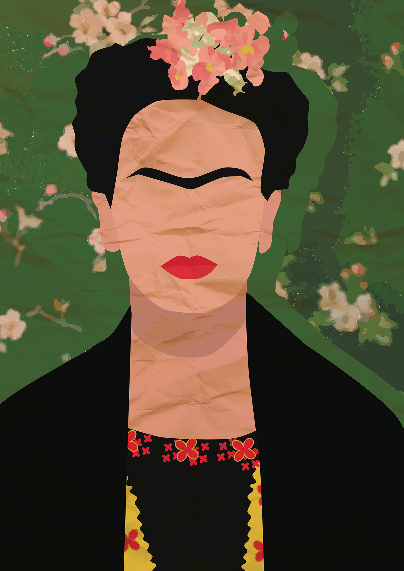 minimalist Frida Kahlo minimalismo Vetorização Girl Power