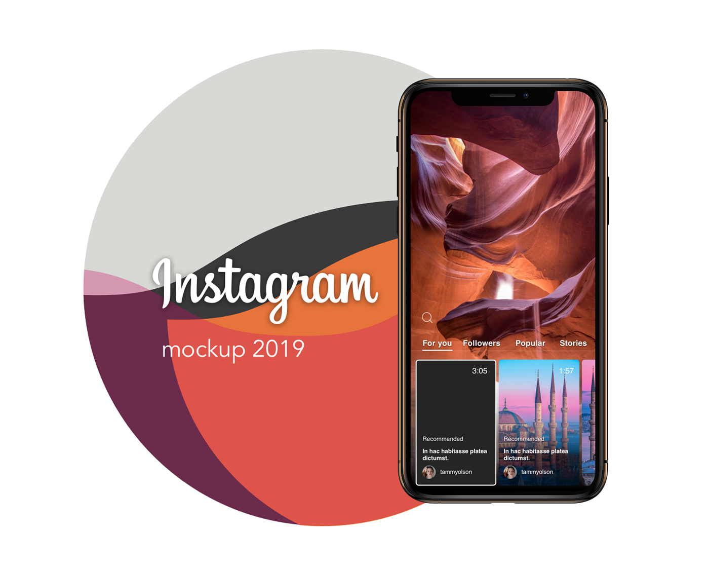 Download Instagram mockup template 2019 PSD Sketch download on Behance