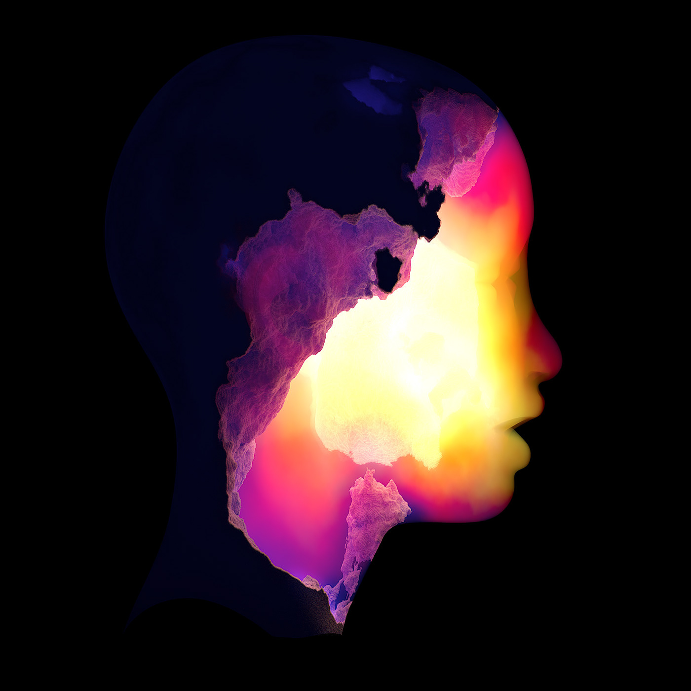 face head Volume Space  color abstract