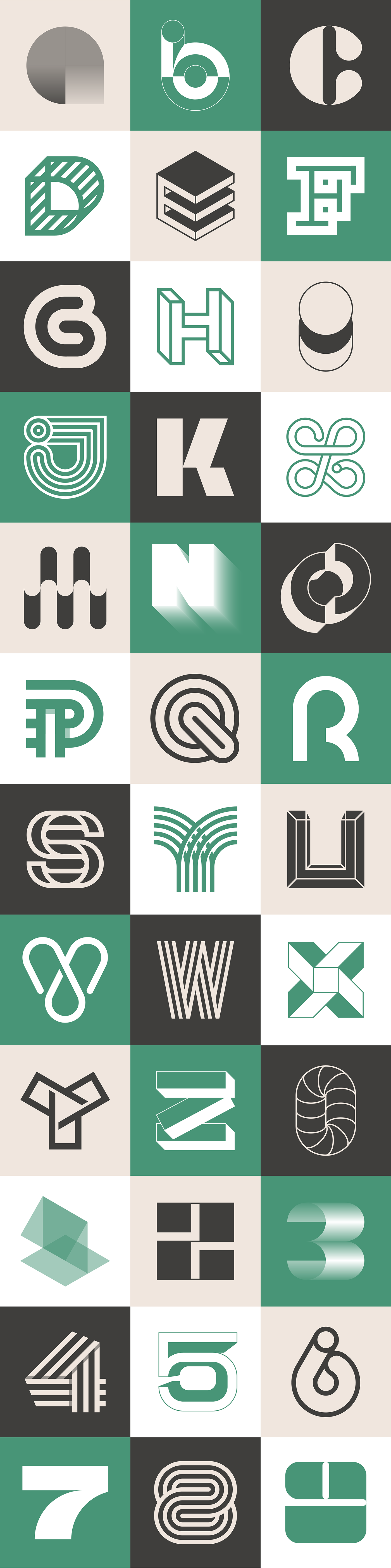 36daysoftype alphabet challenge graphic logo process type