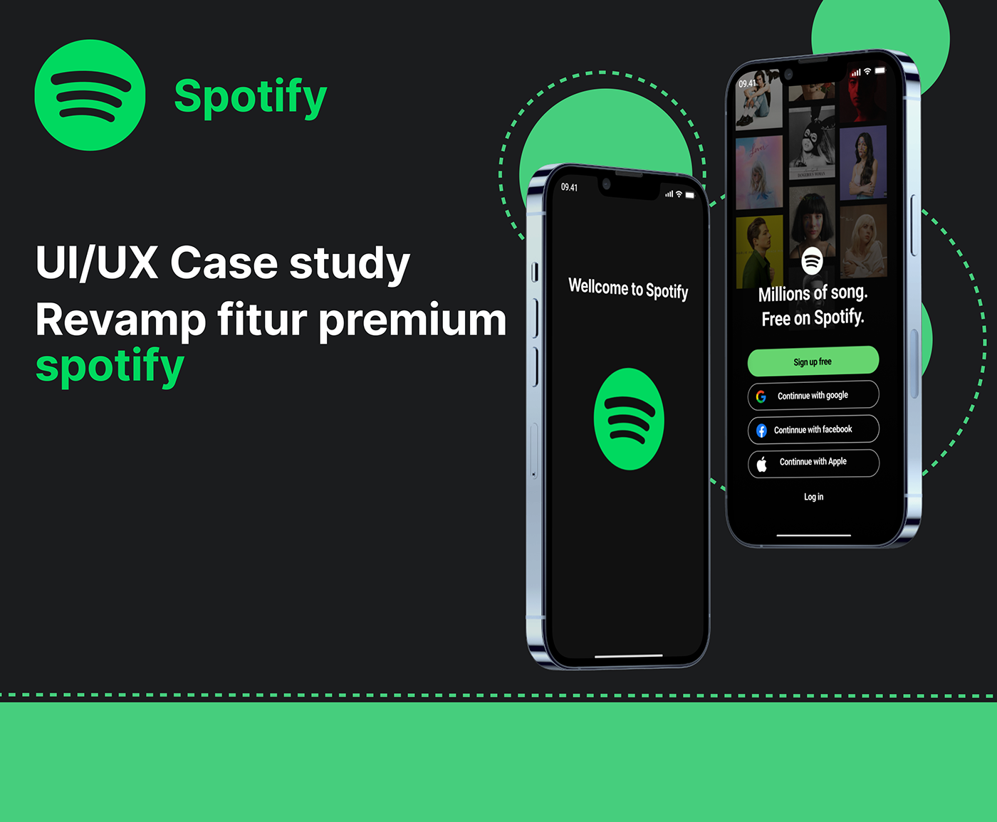 Case Study mobiledesign redesign spotify UI/UX uidesign uxdesign