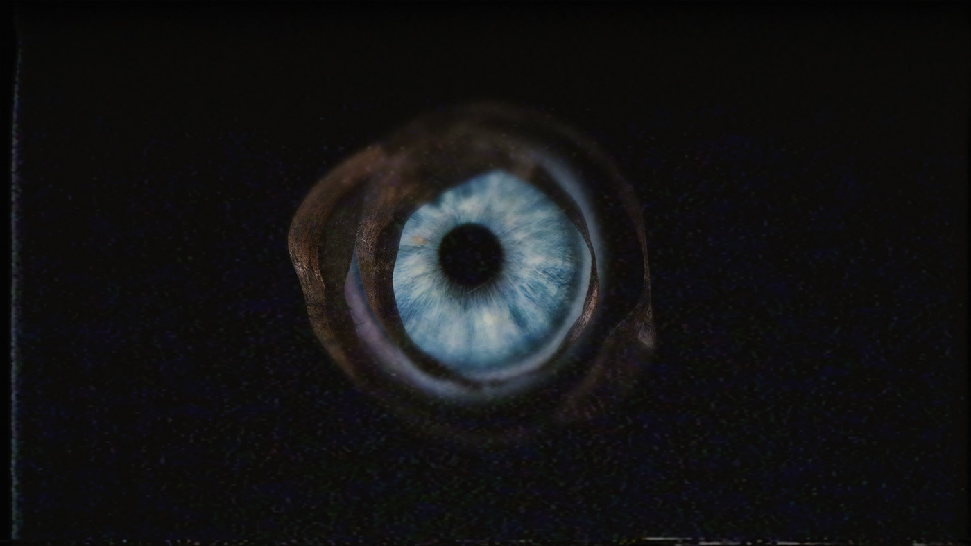 psychedelic 3D 2D visual art horror Retro vhs techno minimal eye