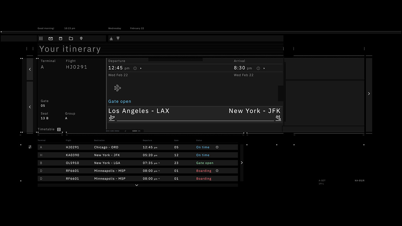 abstract art colorful Data design flight FUI Travel UI