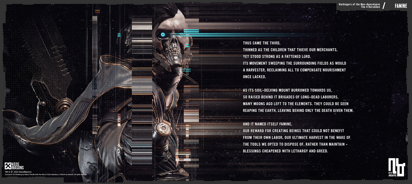 android angel Cyborg futuristic horsemen knight robot