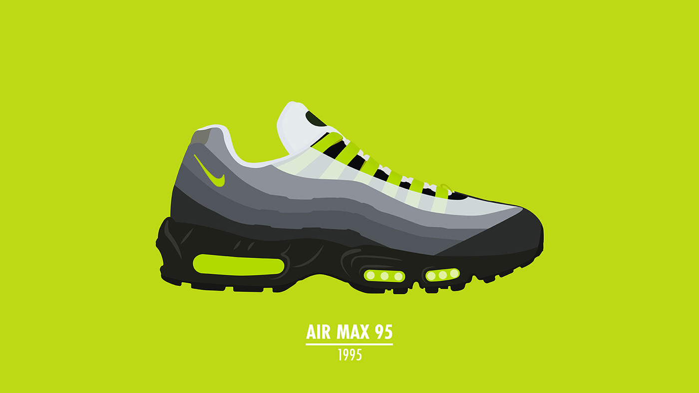 ad air max ILLUSTRATION  ilustracion Nike streetwear vector Advertising  sneakers Spot