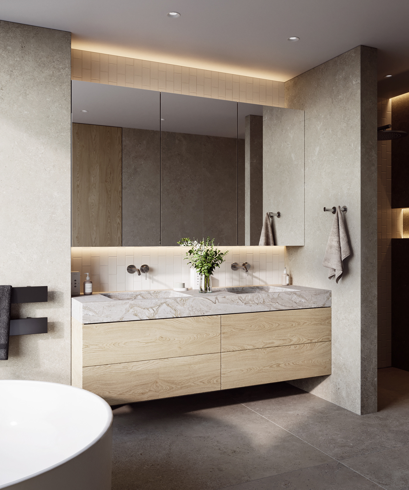 3D architecture bathroom CGI Interior Render visualization