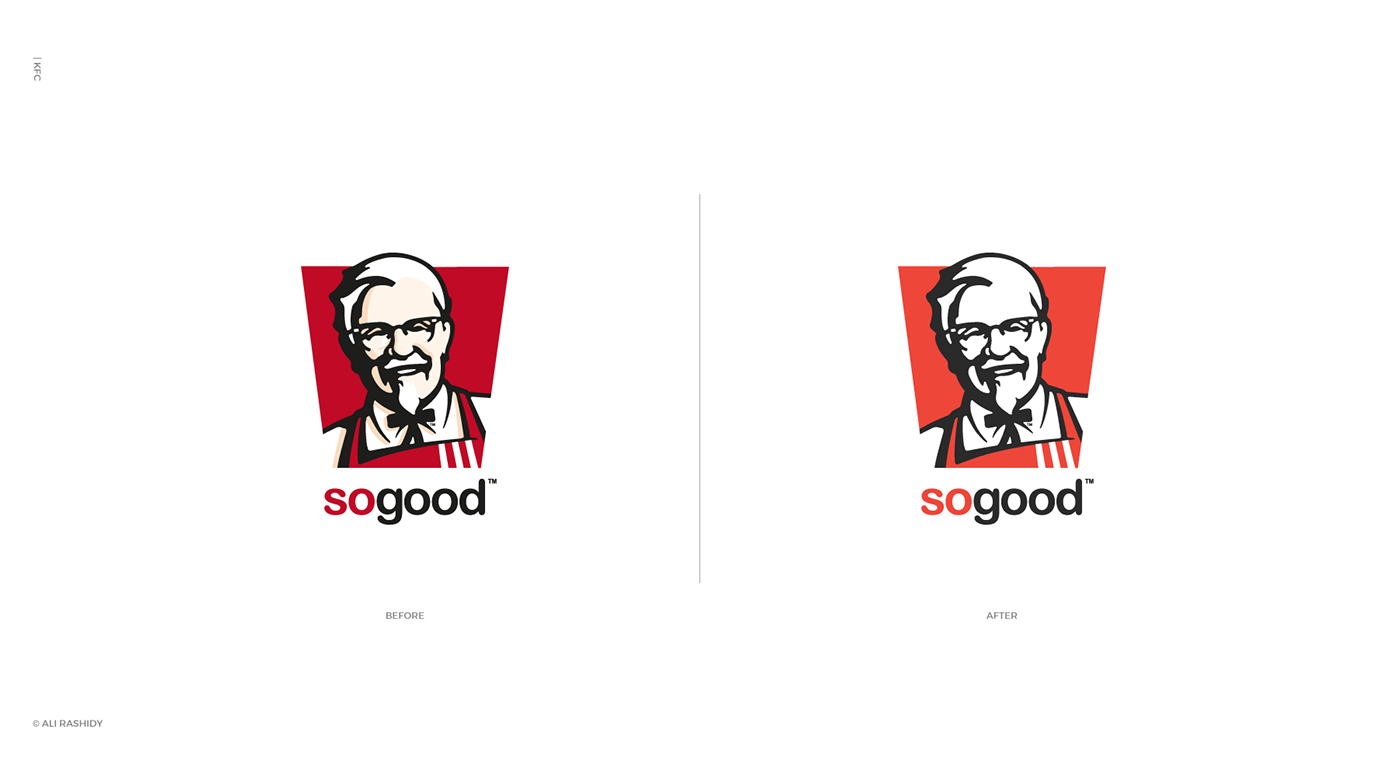 flat flat design minimal minimal design logos KFC rebranding Logo Design flat colors