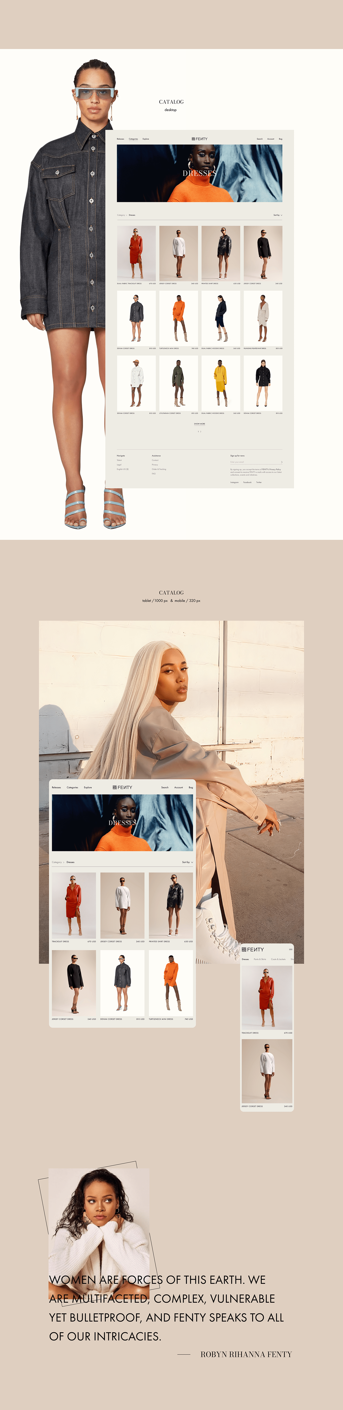 FENTY — website redesign on Behance