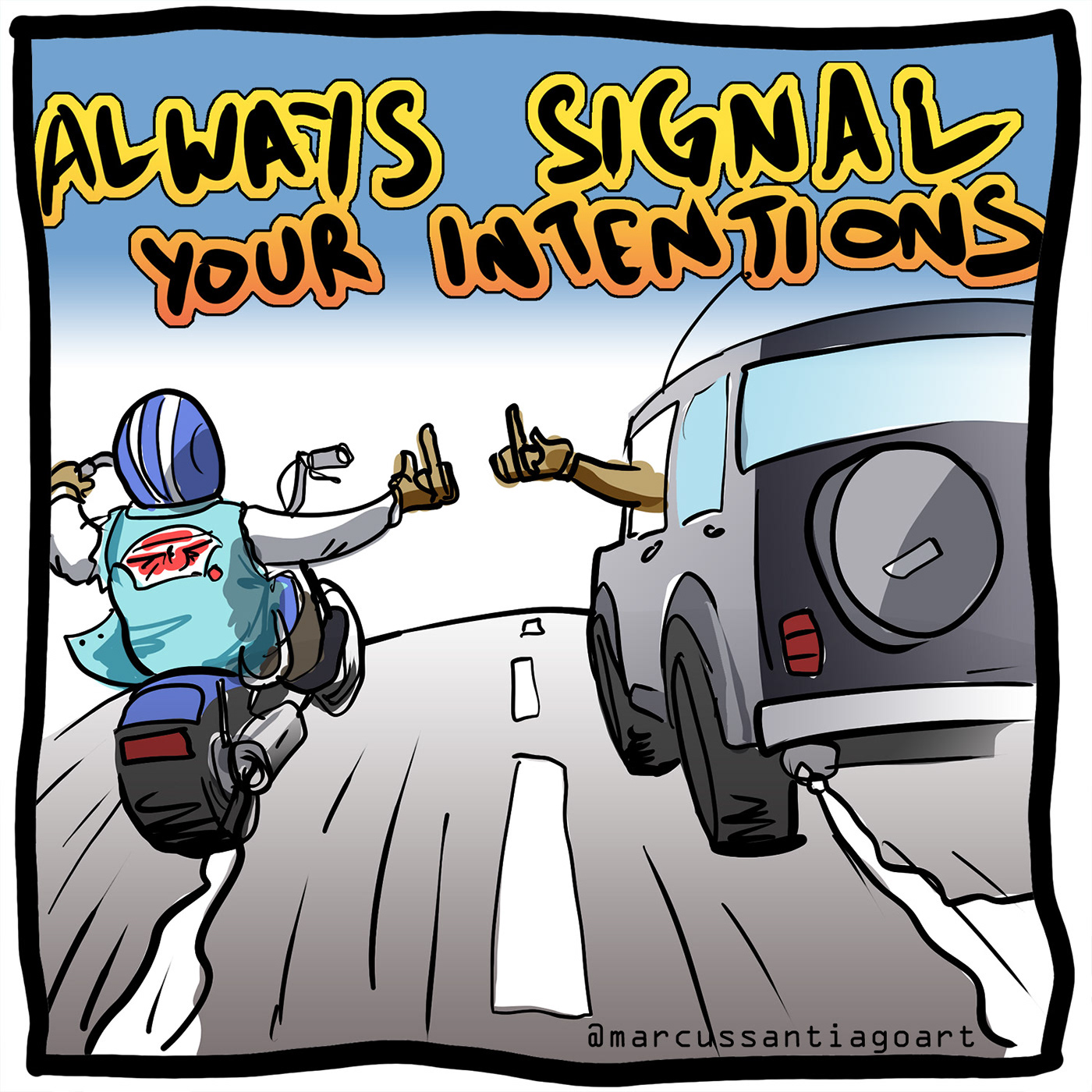 Cartoons Webcomic motorcycles bikers comic squids humor calamari race team