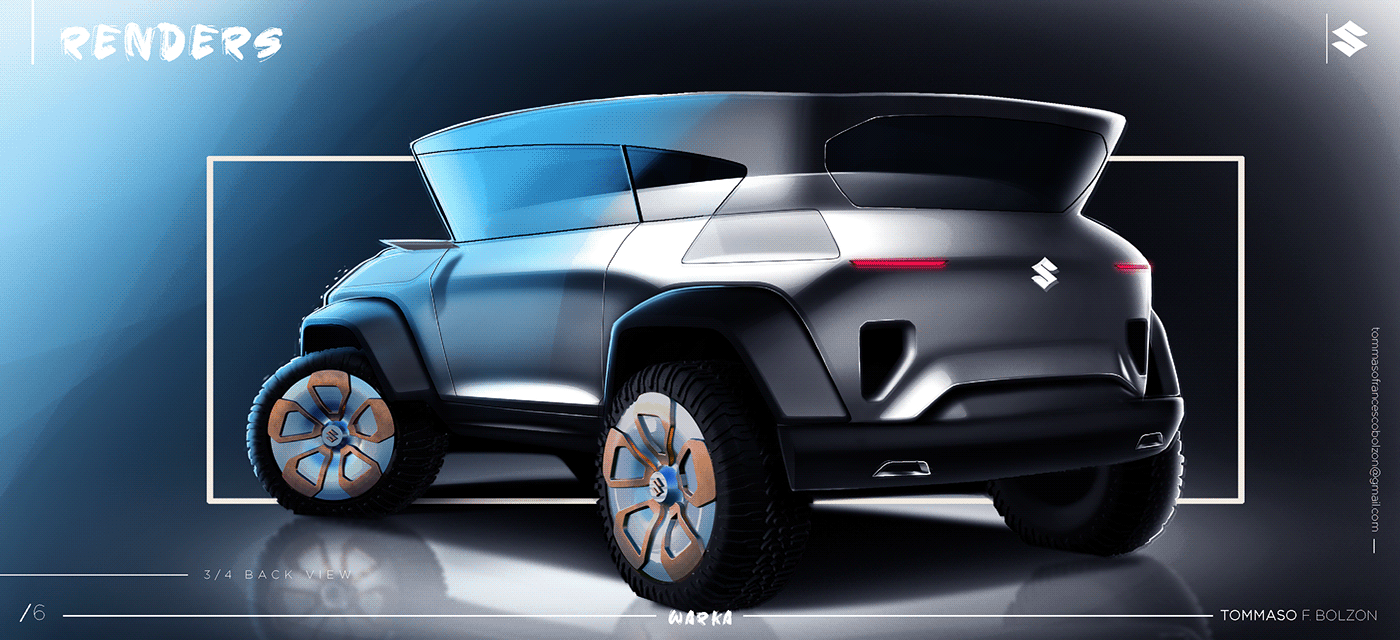 automotive   car cardesign concept design Offroad photoshop sketch Suzuki Vehicle