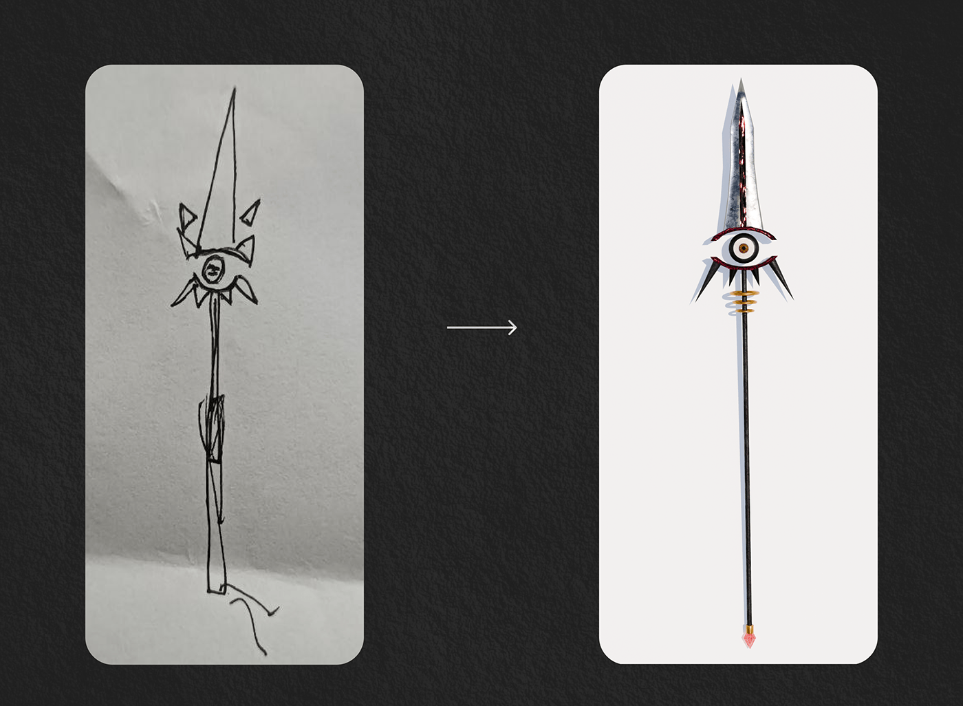 spear warrior concept art 3D 3d modeling animation  motion graphics  design designer арт