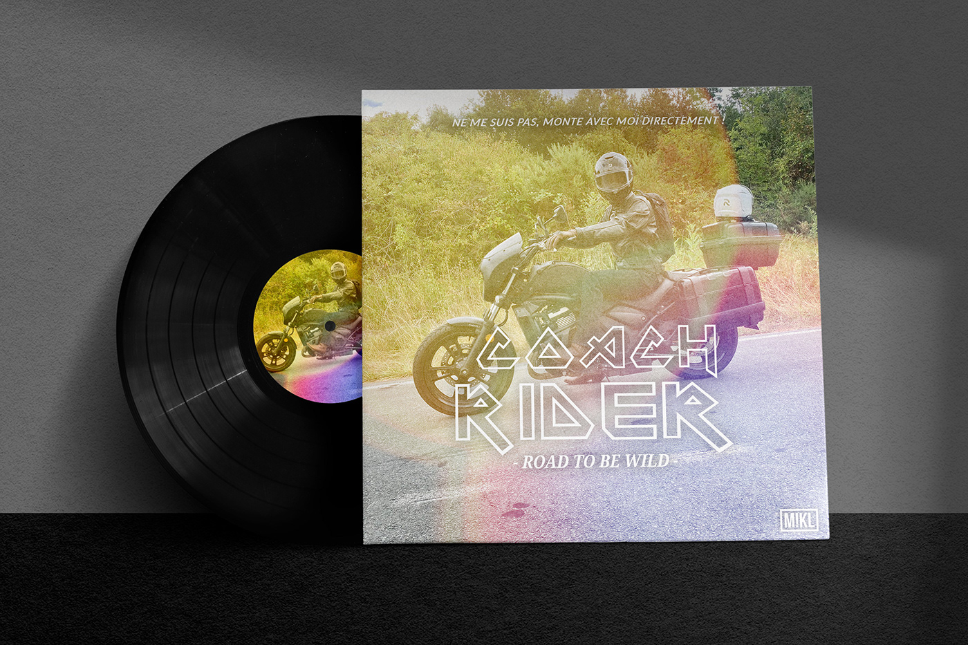 Album cd cover design Mockup motorcycle music photo Photosh rock