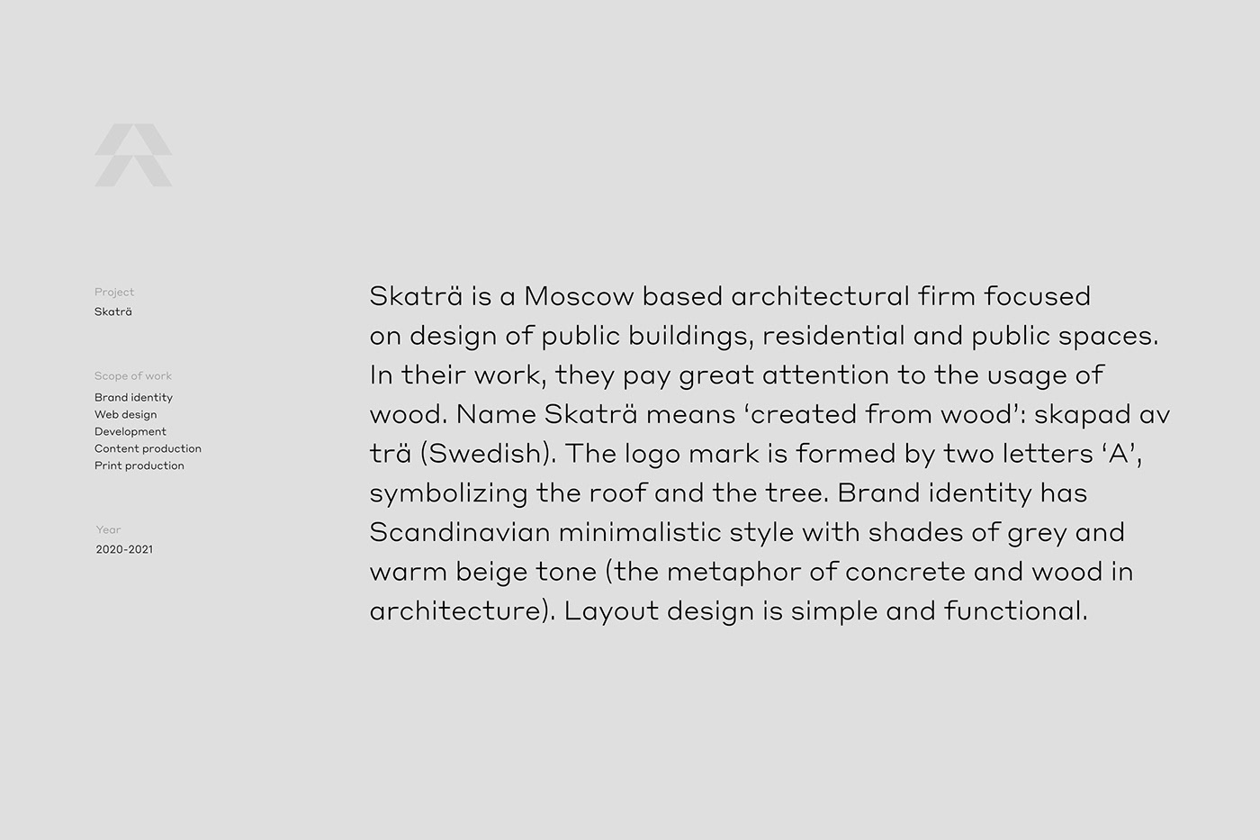 architecture design house identity Interior logo Minimalism Sweden Tree  wood