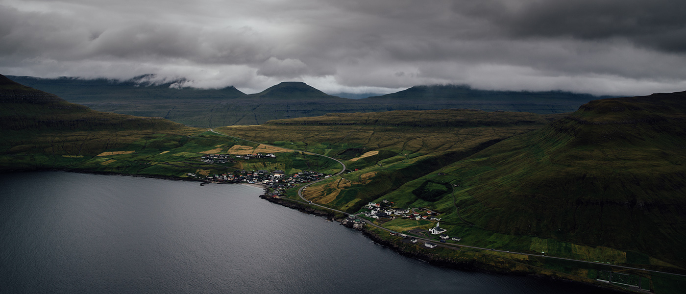 Landscape cinematic widescreen faroe islands Travel road north Island