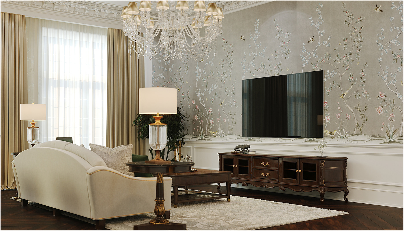 Classic elegant Interior living room luxury