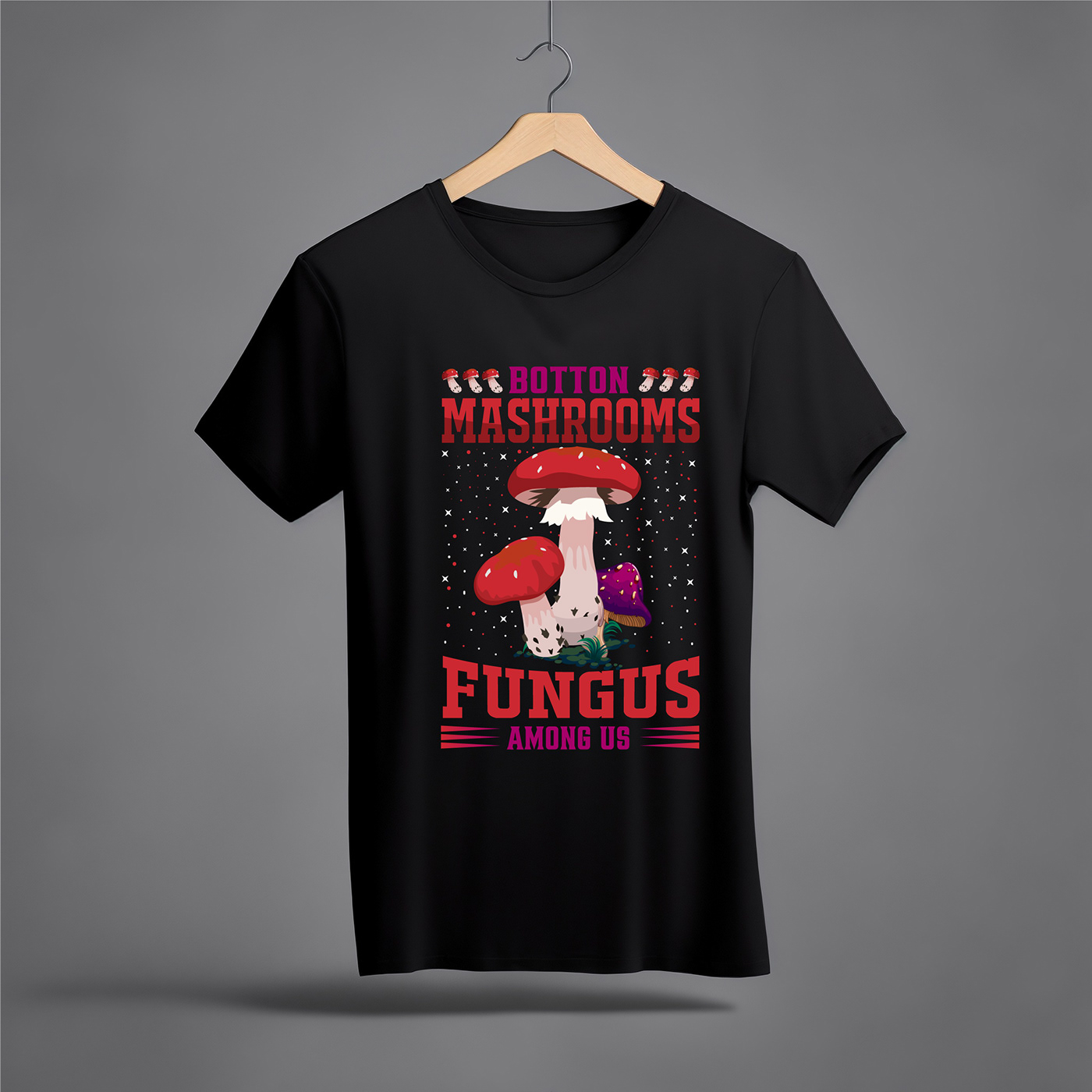 T-shirt design / Mashrooms T-shirt design 