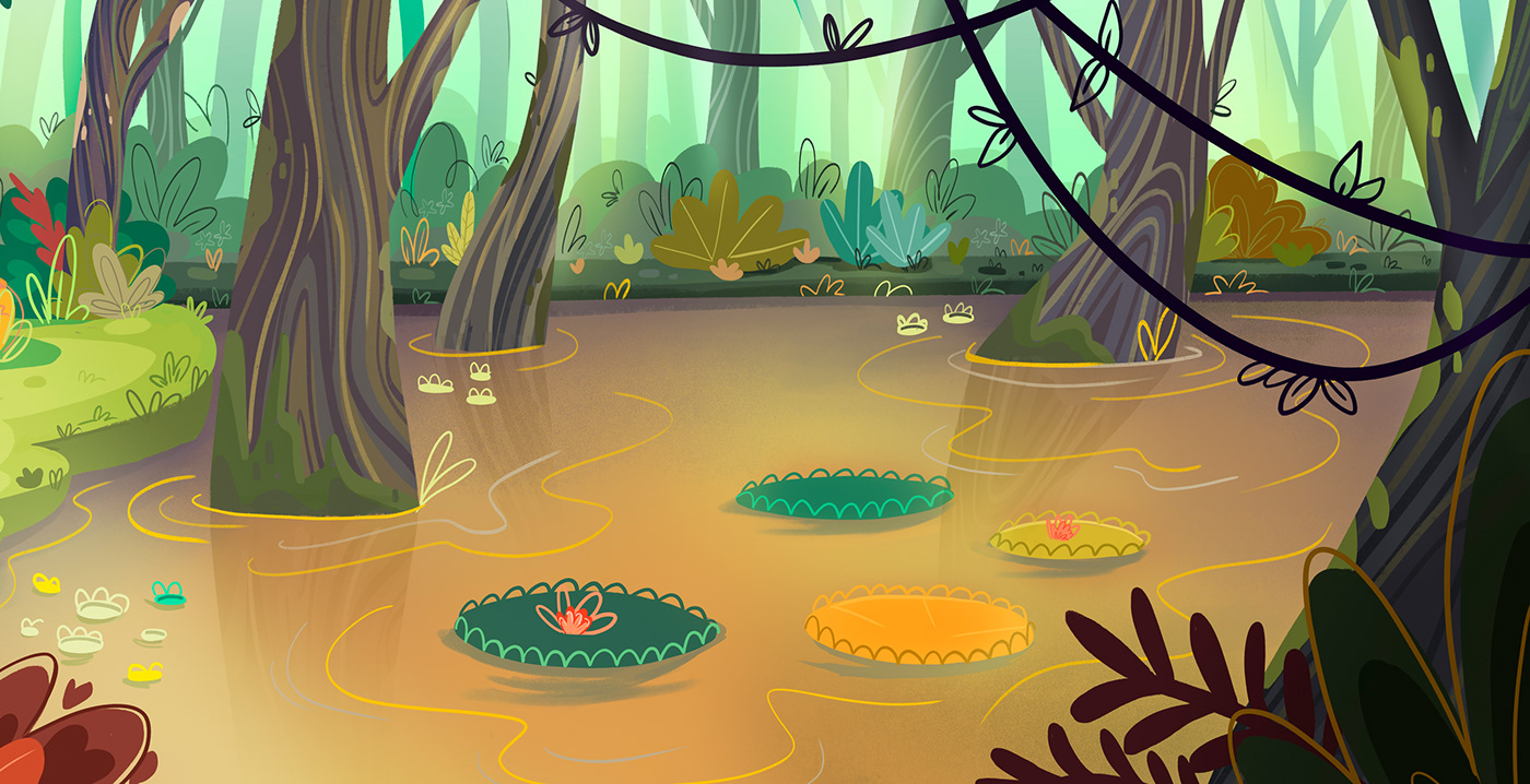 animação animation  Cenário floresta