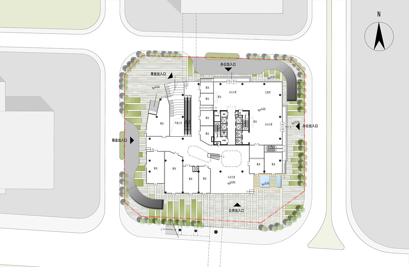 architecture Masterplan Office rendering