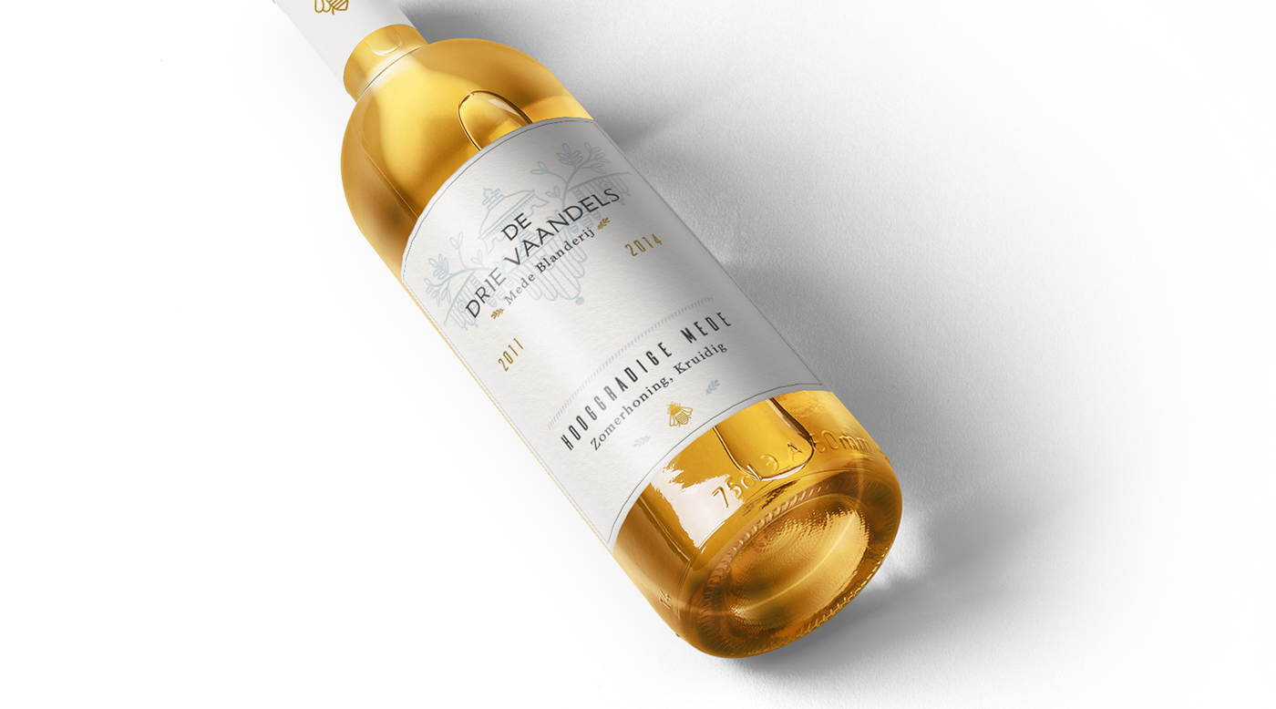 wine mead honey Honeywine gold branding  packagedesign