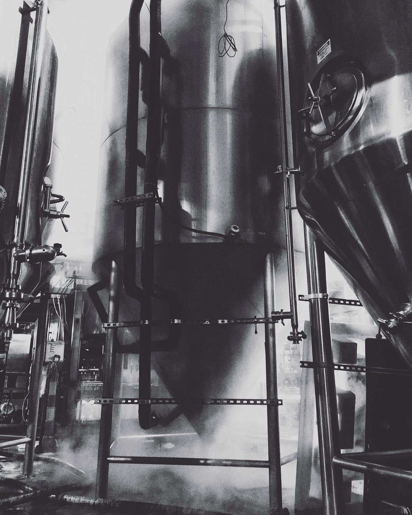Photography  mobile photography brewery Production craft beer beer brew black and white Los Angeles