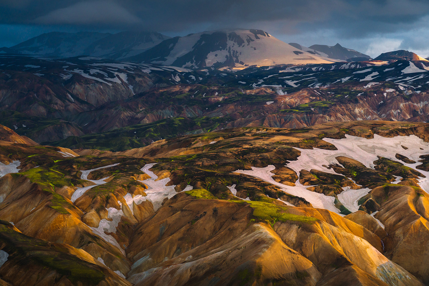 Landscape Aerial Photography iceland highlands of iceland marcograssiphotography volcano snow raimbow  Nature Photography 