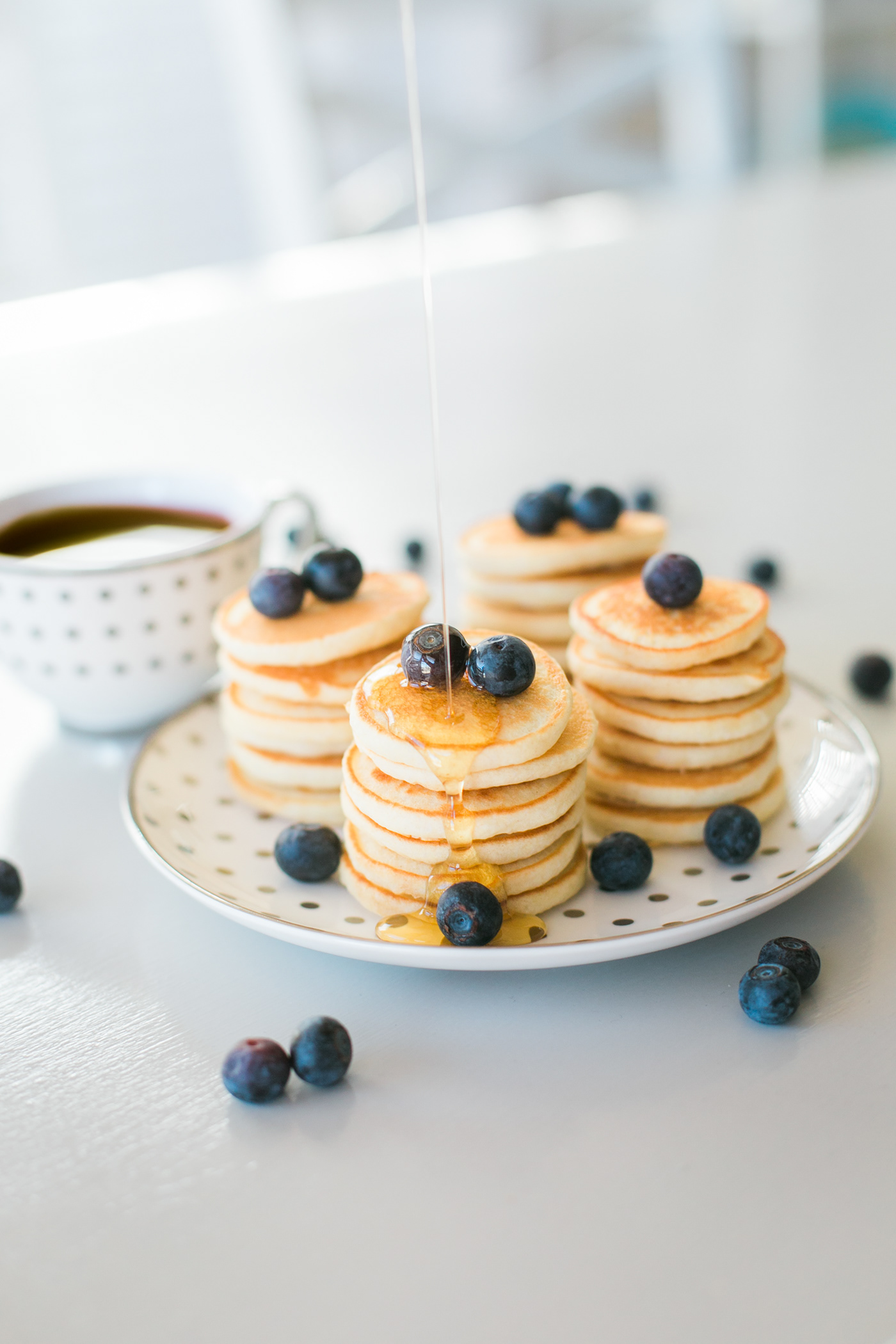 pancakes food photography breakfast blueberries