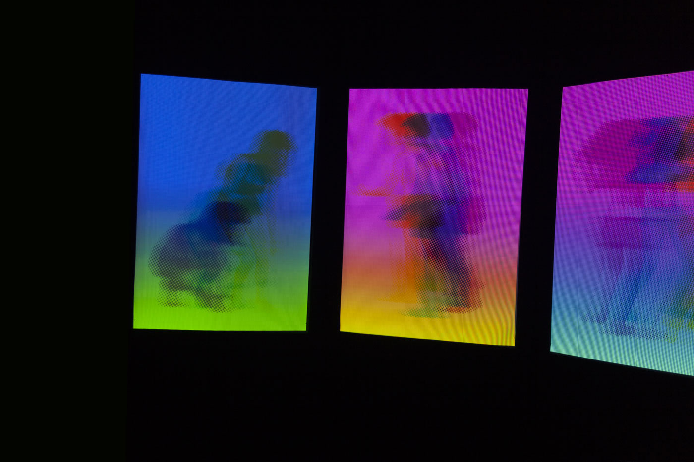 Exposure installation color perception Couleur Mapping video tram vision diploma project