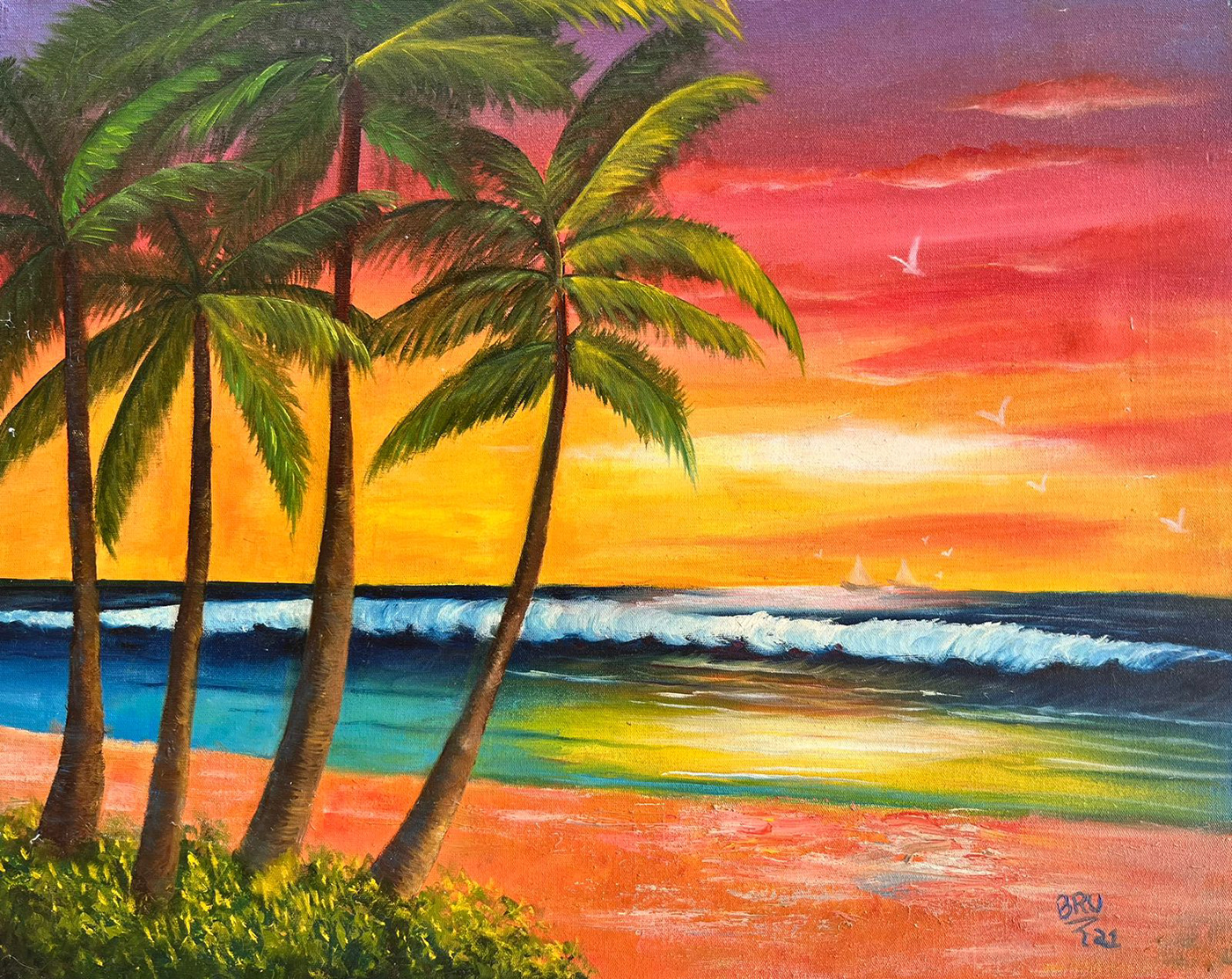 painting   artist art Óleo sobre tela pintura Paisagem natureza praia