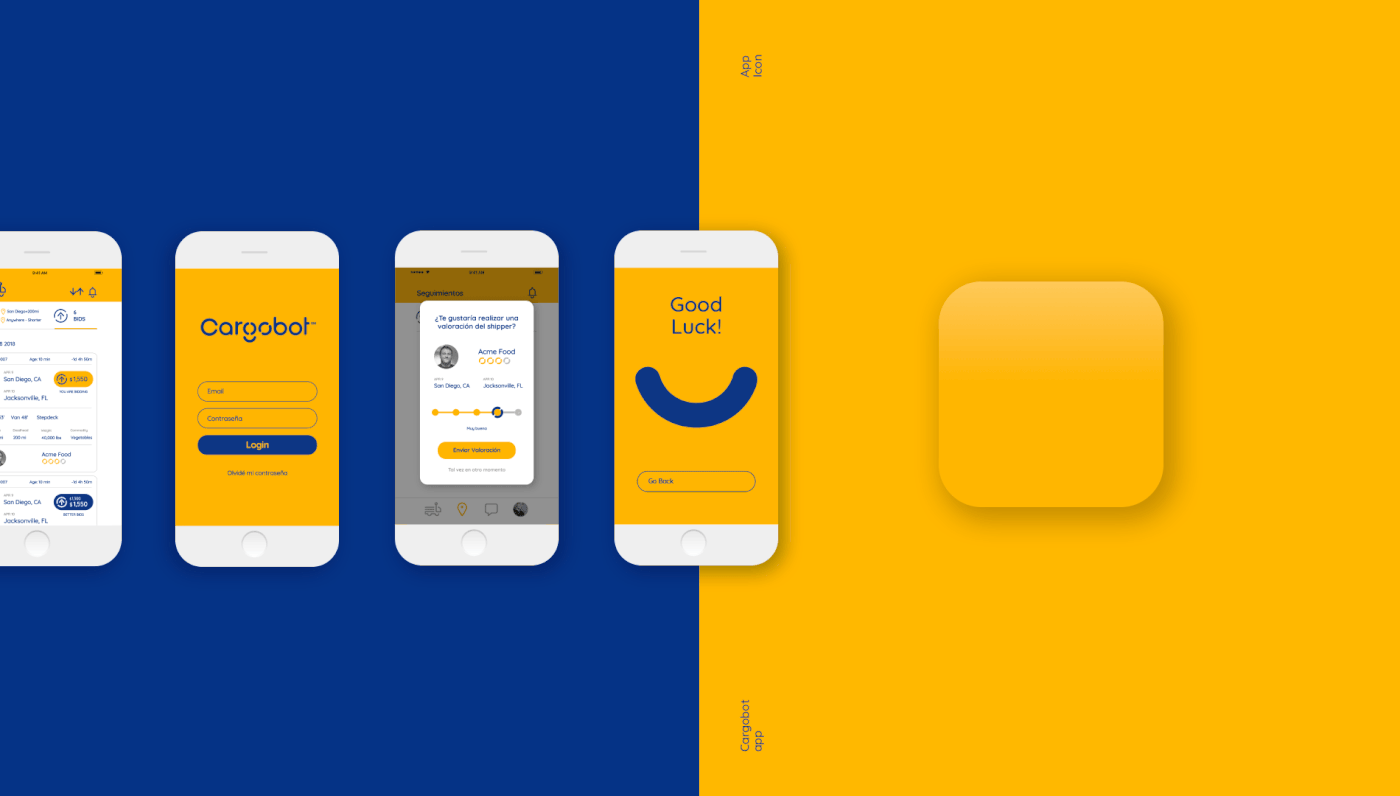 Startup Technology Innovative Smart friendly yellow blue conceptual movement