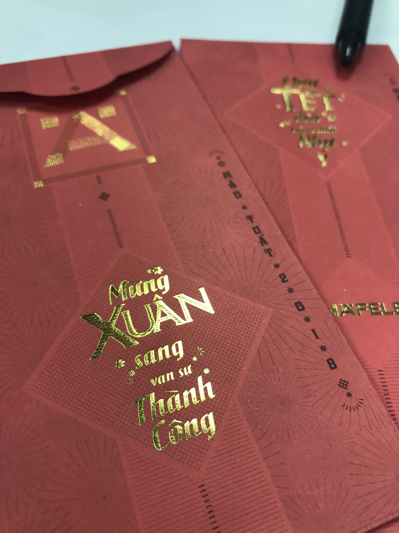 Vietnamese Tet postcard Lunar New Year pattern design  asia pattern Vietnamese Traditional Pattern Red Envelope Bao lì xi