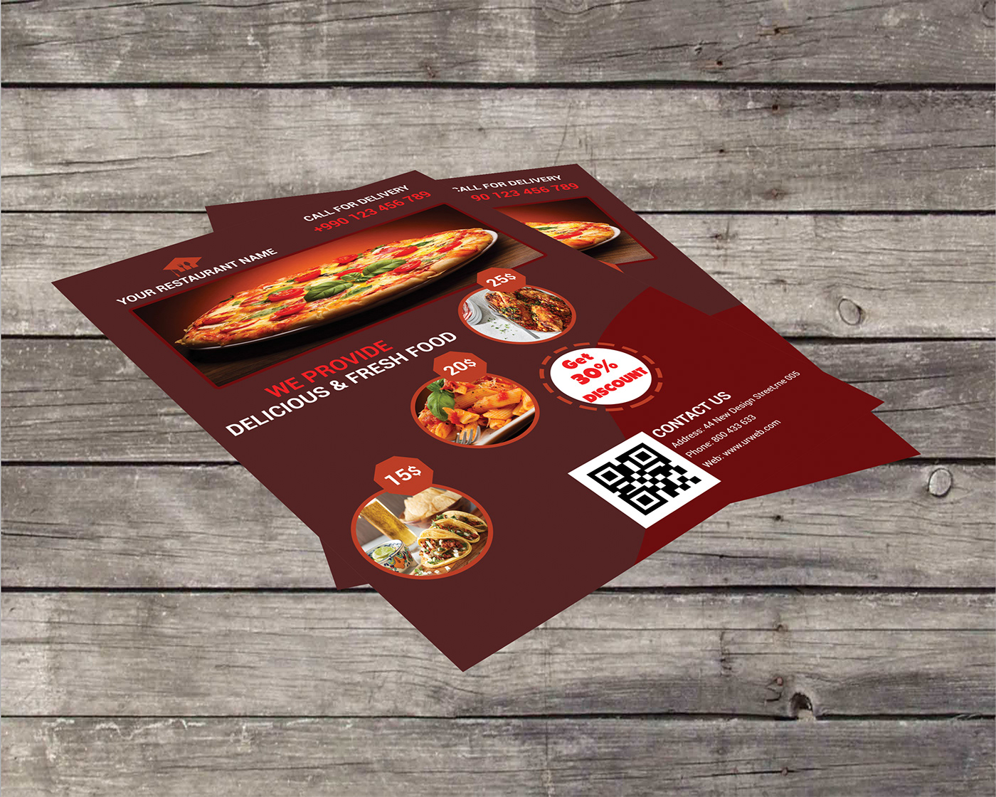 flyer Flyer Design rack card restaurant flyer food flyer Menu Card