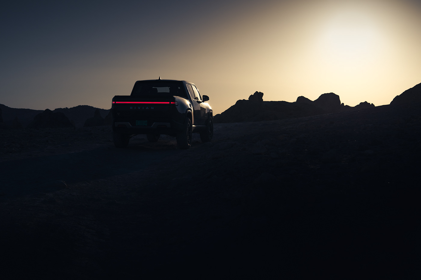 automotive   Automotive Photography colors desert Moody off road Rivian Shadows sunset Truck