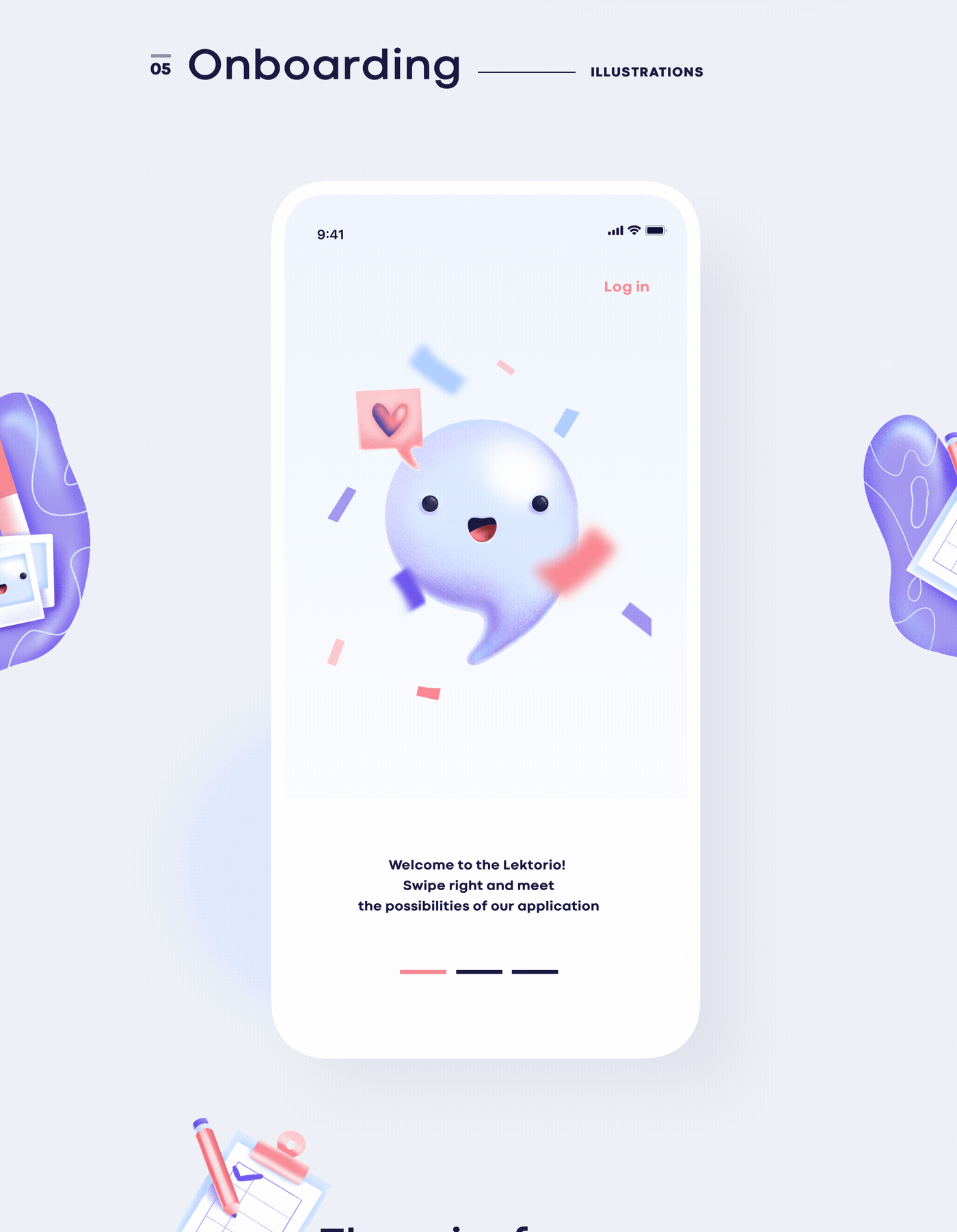 app clean cute ghost ILLUSTRATION  iteo Iteo team language learn learning