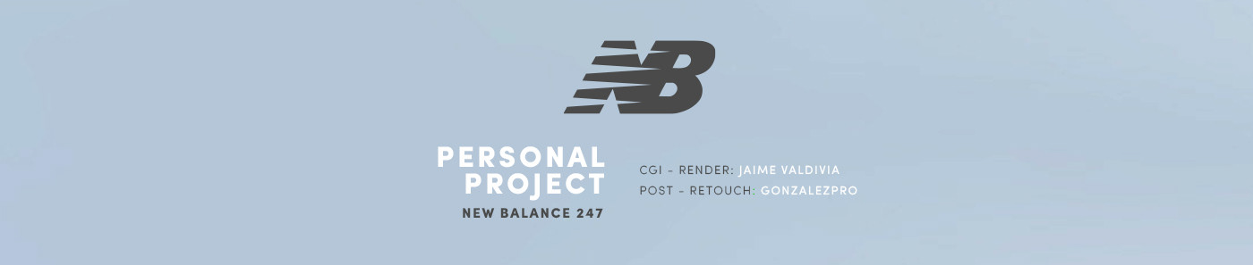 3D Advertising  CGI footwear New Balance postproduction product design  Render retouch sneakers
