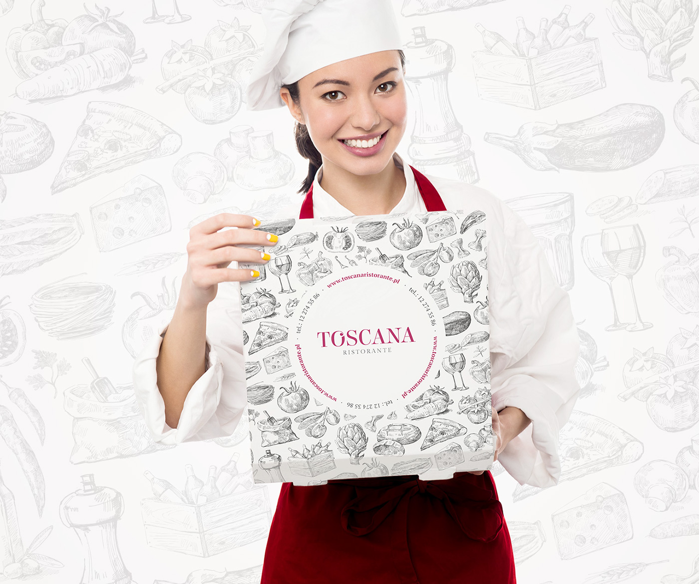 logo mark restaurant ristorante Pizza Pasta italian package fresh toscana Italy