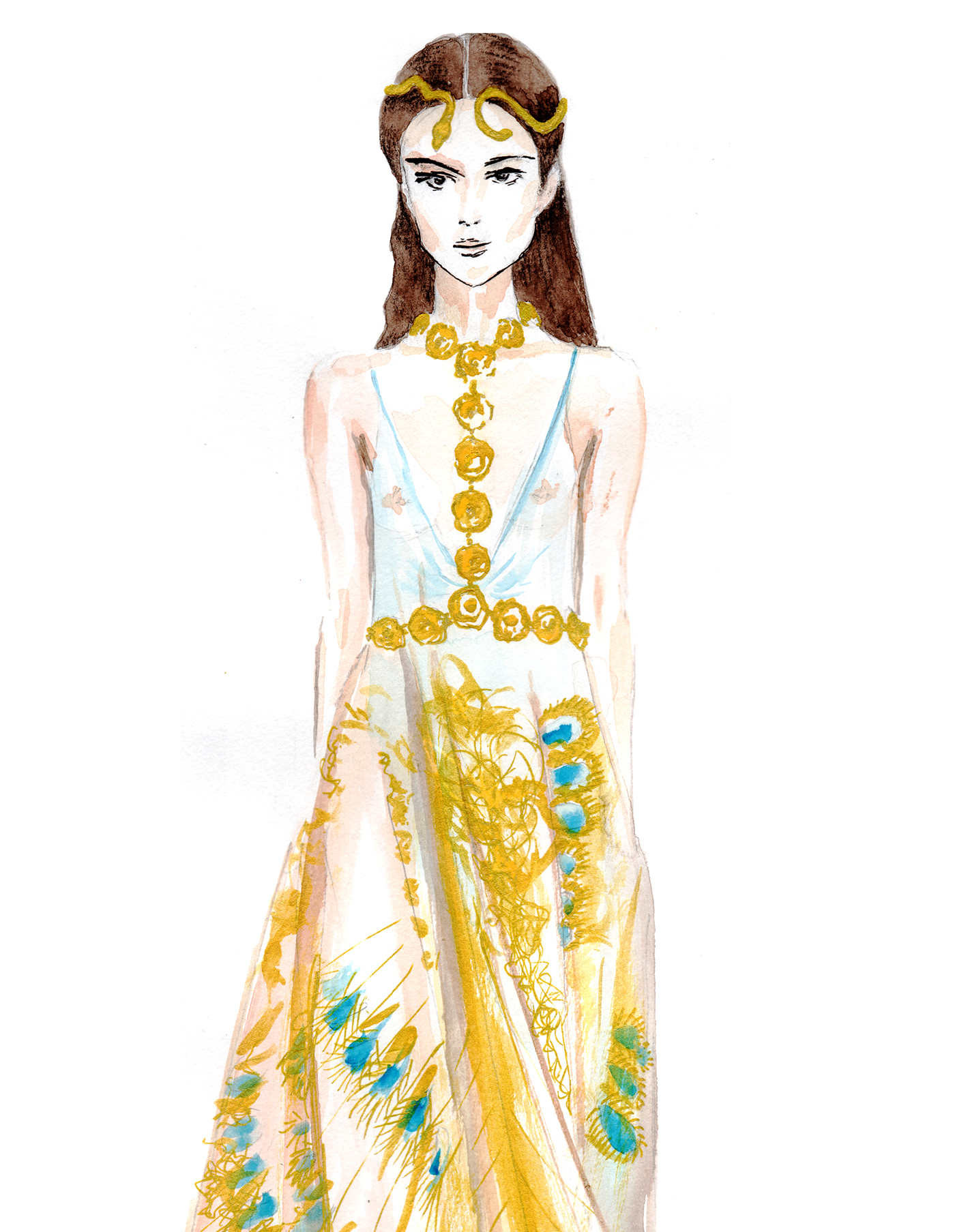 Fashion  fasion illustration Drawing  Costume Design  pret-a-potre model pattern vogue editorial magazine