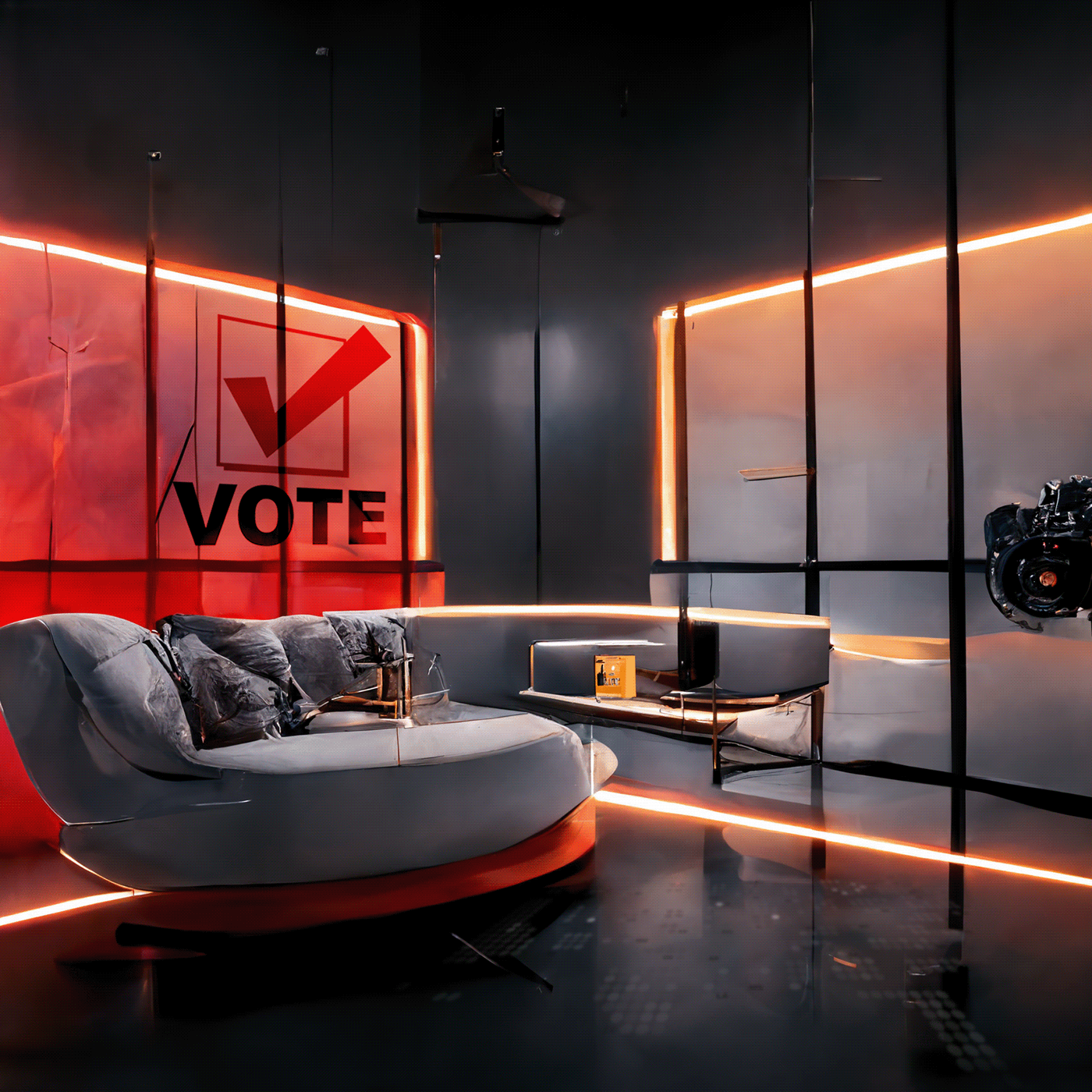 ai concept Election Interior interior design  midjourney set design  studio virtualsetdesign vote