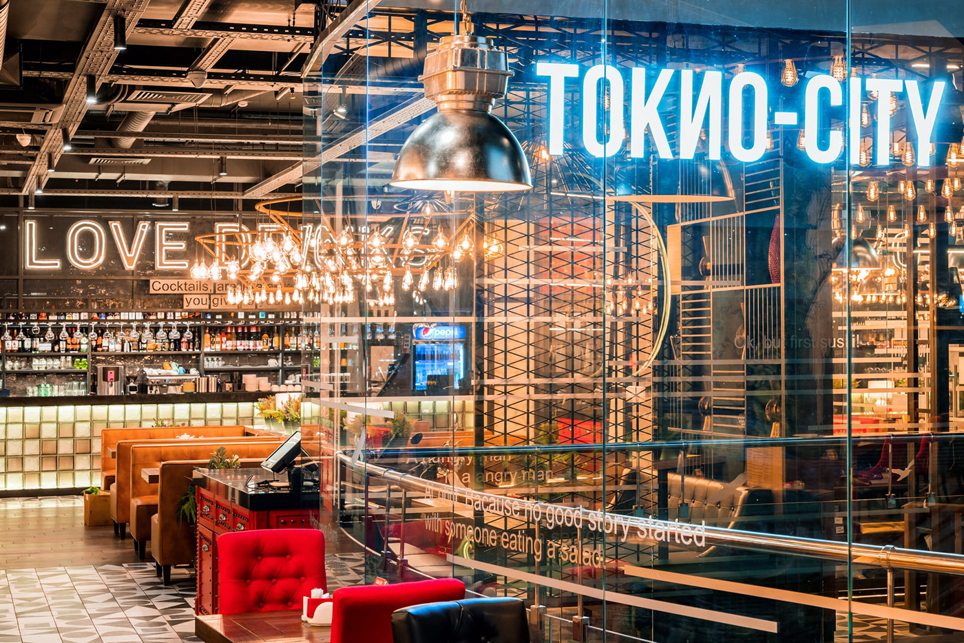 HORECA Restourant bar interior design  Enviso Tokio-City Moscow Tokio-city Saint-Petersburg  HORECA