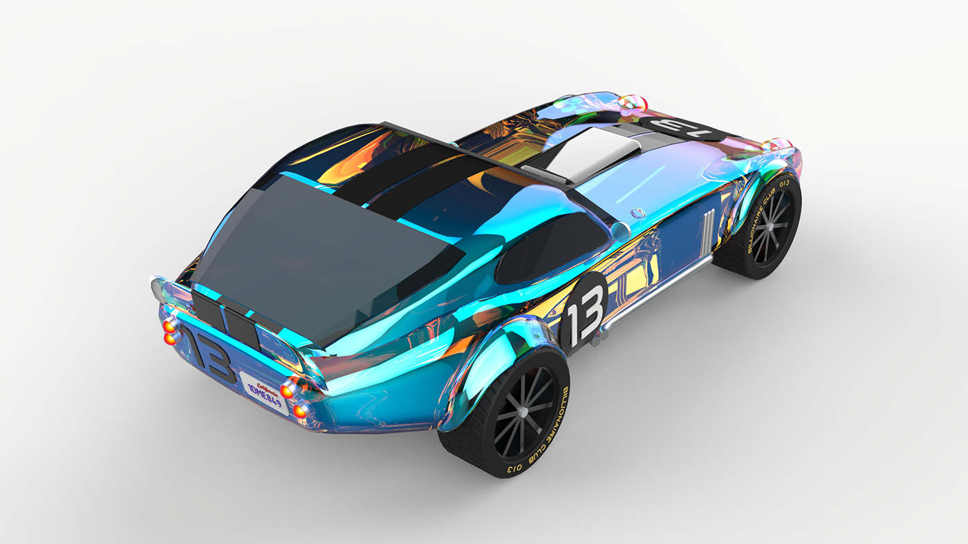 3d modeling car rendering Shelby Daytona