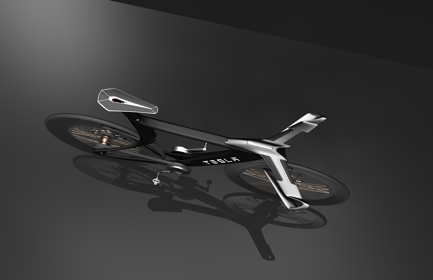 Bike Tesla Concept concept gaca design Artur Gaca elektro bike elektryczny rower Rower bike future gaca design studio tesla