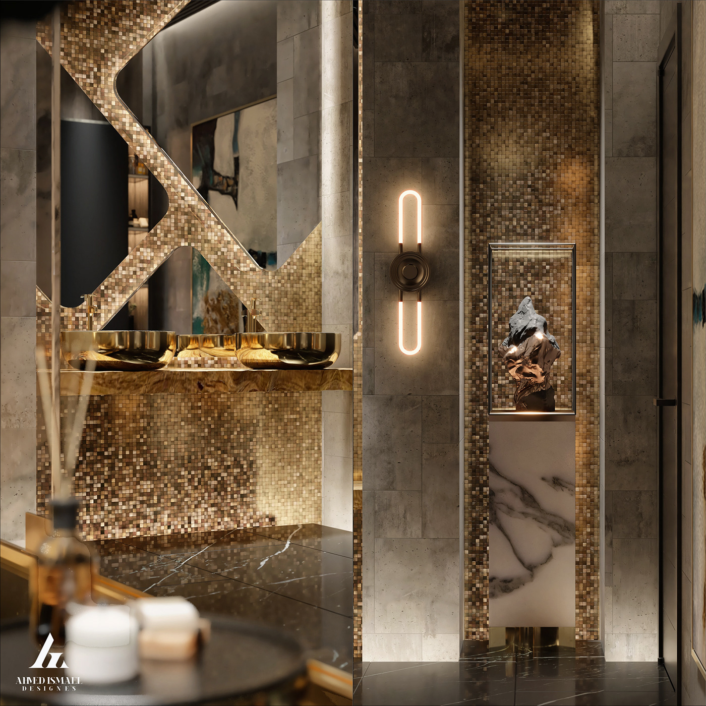 3ds max architecture bathroom bathroom design design Interior interior design  luxury visualization vray