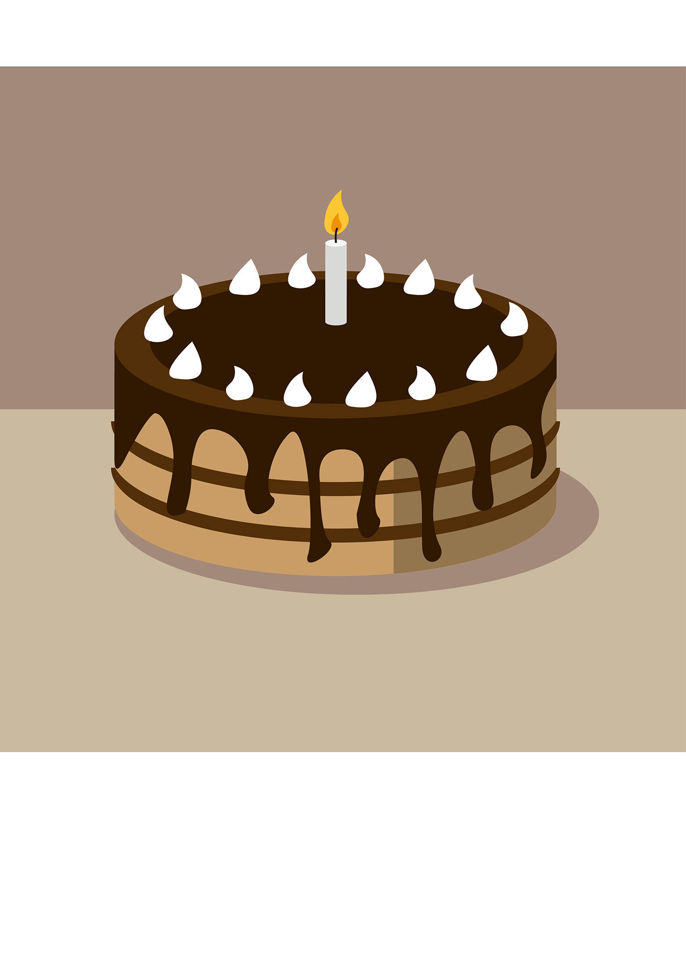 birthday cake Birthday birthday card ILLUSTRATION  Digital Art  adobe illustrator vector vector art Vector Illustration