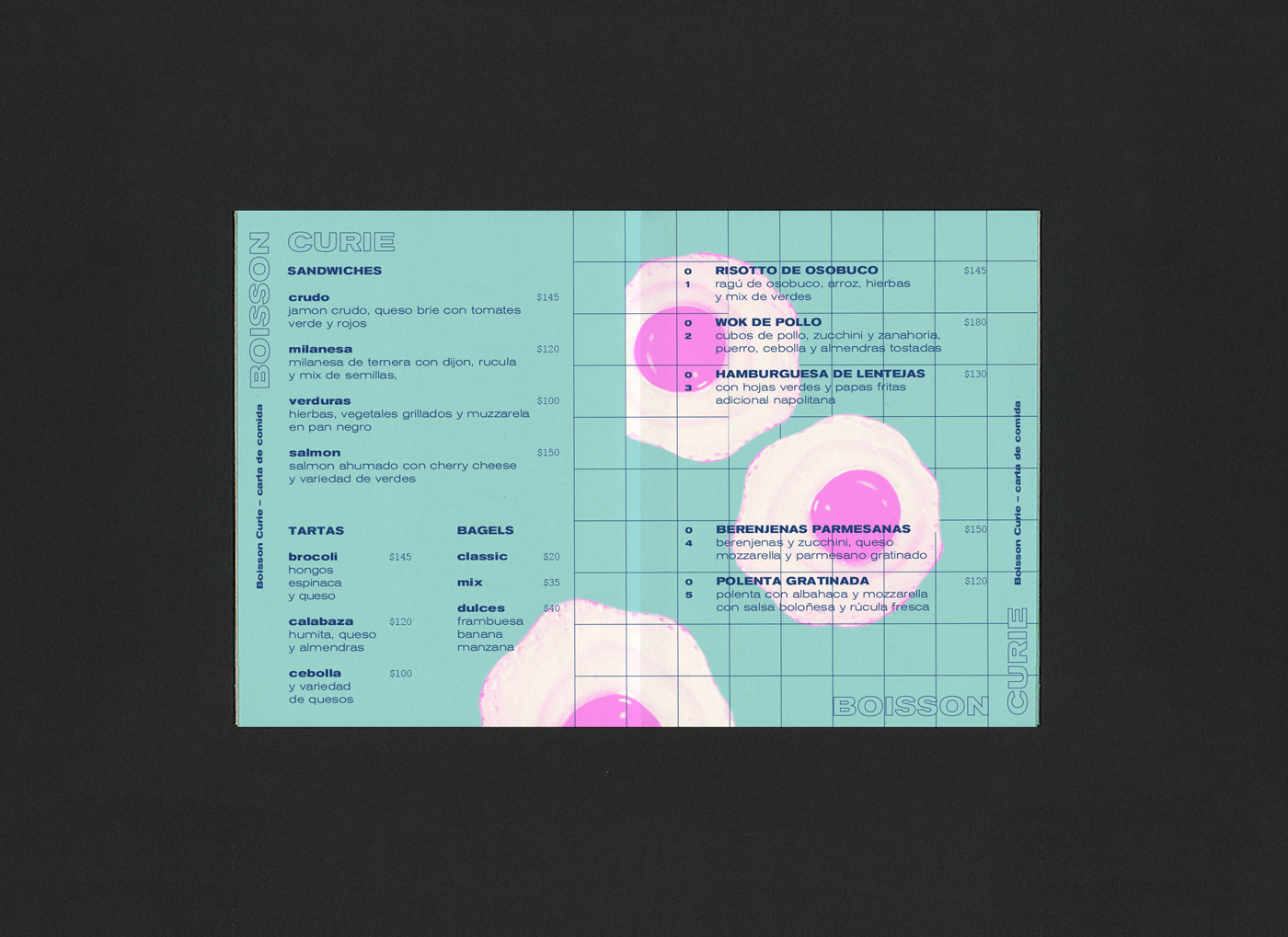 menu bar editorial design Booklet color collage sticker drinks